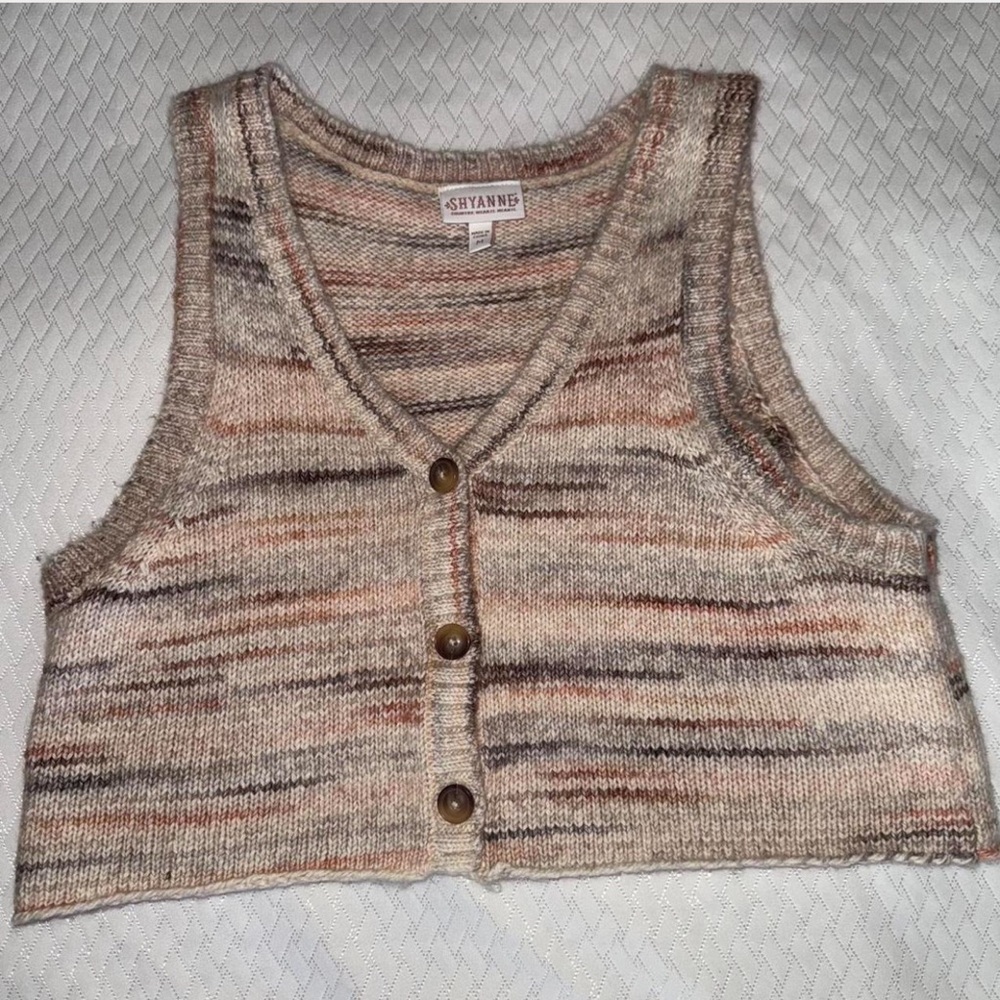 Shyanne Earthy Knit Vest with Button Detail